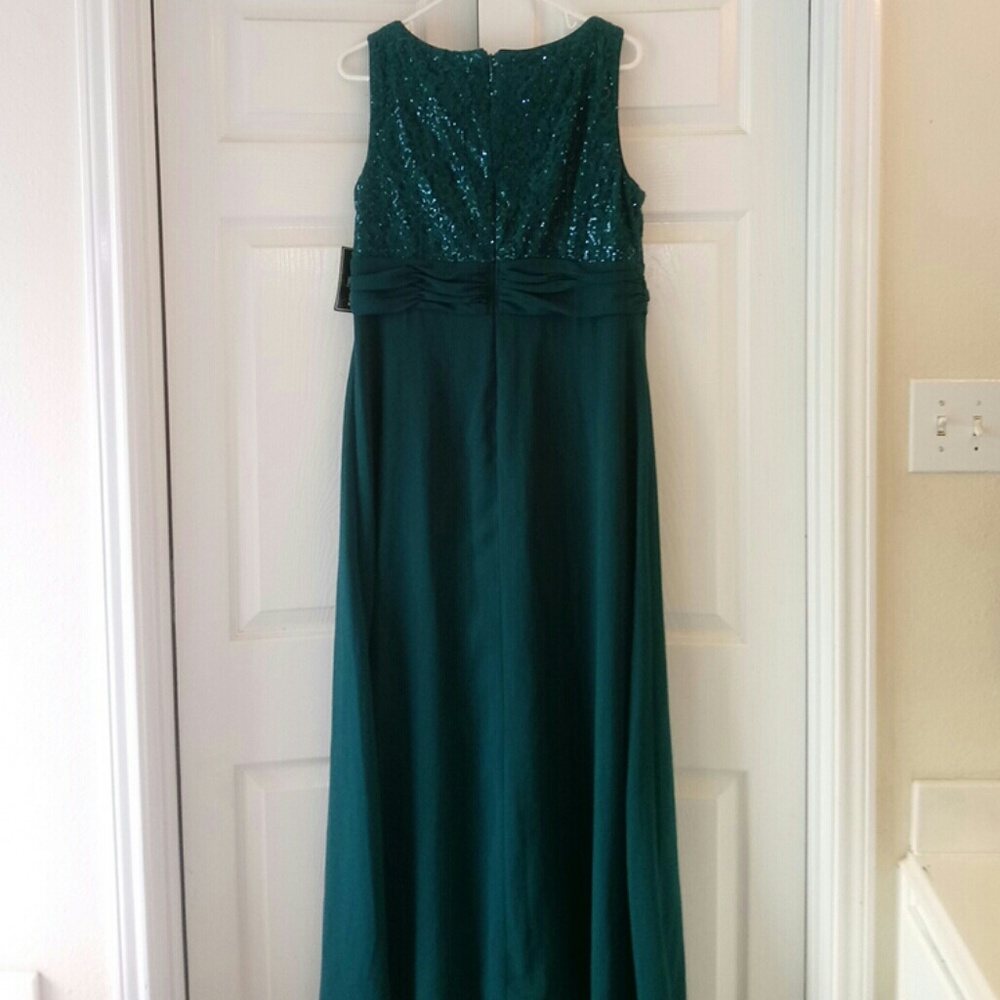 Jessica Howard Teal Colored Gown - Picture 3 of 4